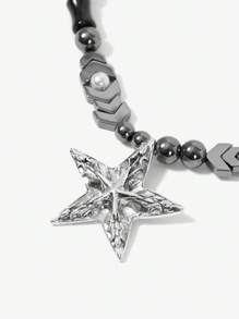 SHEIN ICON Colar Vintage Elegante com Pingente de Estrela