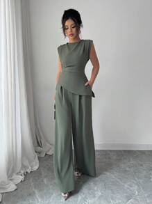 Rafferiza 女士日常两件套服装 - 綠色 - 查看 5