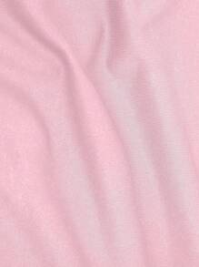 Manfinity Dauomo Men's Pink Casual Crew Neck Short Sleeve T-Shirt, Summer - Pink - View 3