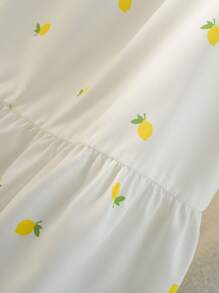 CosyJoli 大码休闲条纹拼布柠檬刺绣不对称V领衬衫