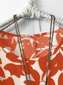 EMERY ROSE 2 chiếc/Bộ áo tay cánh dơi màu trơn cỡ lớn cho nữ mùa hè và quần ống rộng trang phục thường ngày - Nhiều màu - Xem 5