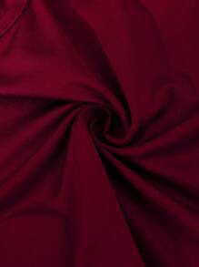 INAWLY 女式夏季纯色红色褶饰休闲吊带背心