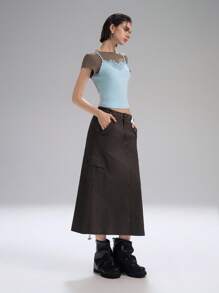 LYSMO Women's 2 In 1 Color Block T-Shirt - Spring/Summer 2025 New Arrival