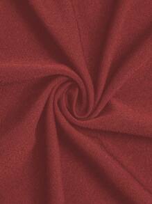 SHEIN Teen Girls Tube Top Waist Mini Dress, Black A-Line Casual Dress, Basic Style, Suitable For Spring And Summer Wear, Elegant Vacation, Cute Style, No Traditional Patterns Cheap Dress Simple Teen Dresses - Burgundy - View 4