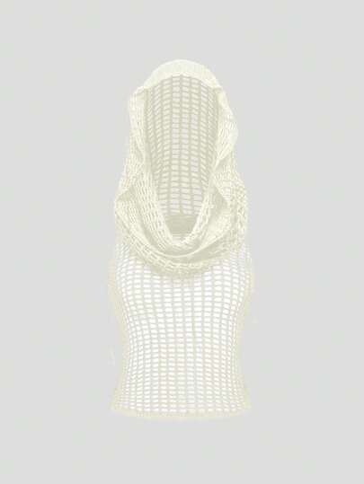 Grunge Punk Y2K Apocalyptic Scoop Neck Knit Sweater, Versatile