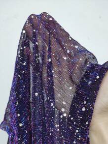 Manfinity Homme 男士性感亮片透视衬衫，夏季 - 米色 - 查看 5