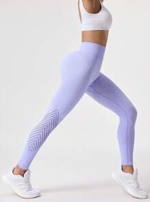 SHEIN Sports 简约纯色高腰无缝打底裤