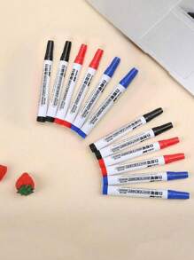 10pcs Large Capacity Whiteboard Pens, Erasable & Quick Drying Water Based Markers, Refillable Back To School