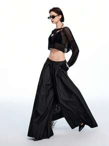 LYSMO 2025 New Arrival Spring-Summer Gender-Neutral Asymmetric Back Panel Ultra Wide-Leg Loose Pleated Suit Pants, Fashion-Forward, Perfect For Office And Casual Wear.