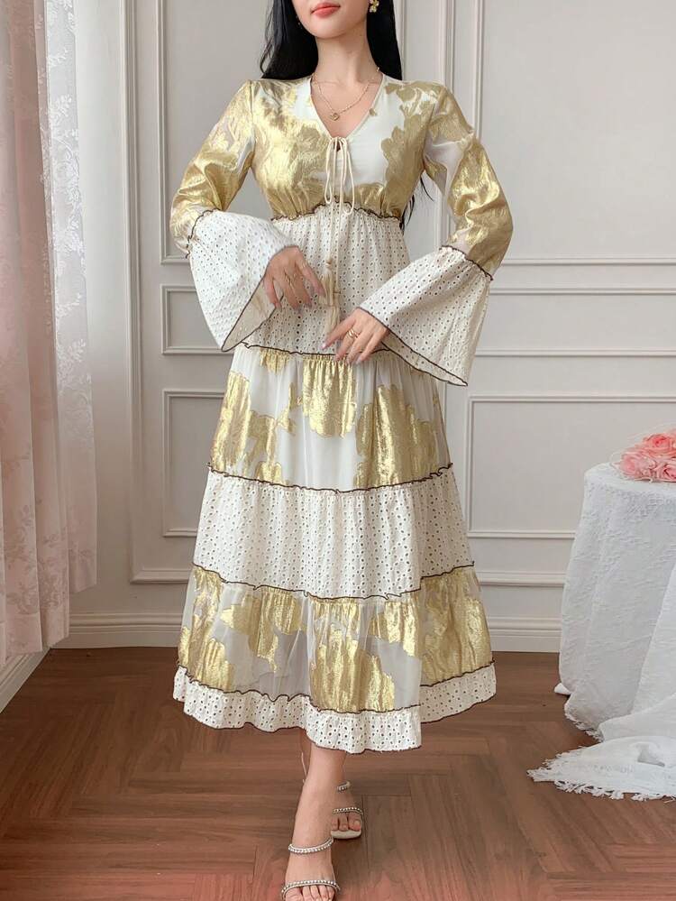 Women Long Sleeve Dress, Fashionable For Fall Maxi Dress