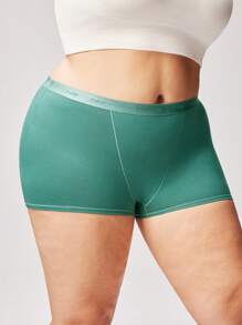 LUVLETTE 女士加大 3 条装舒适透气棉质标志高腰平角内裤 - 彩色设计，基本款平角内裤，可作为内衣或外套，也适合少女、幼儿和儿童 - 彩色 - 查看 11