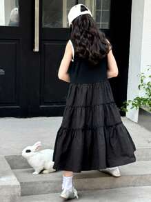 DAZY Tween Girls Casual Dress, Autumn,Back To School Clothes - Black - View 6