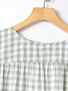 Rusticease Vestido corto a cuadros para mujer, de moda para el verano - Multicolor - Ver 6