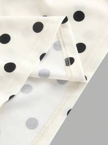 SHEIN MOD Women Polka Dot Pattern Halter Mini Dress - Apricot - View 4