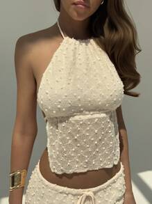 Aloruh Women Two Pieces Outfits For Daily Wear - Apricot - View 1