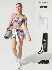 GLOWMODE Sujetador deportivo con tirantes cruzados FeatherFit™ para gimnasio - Multicolor - Ver 6