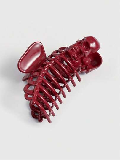 Goth 1 pezzo molletta per capelli a forma di teschio rosso in stile gotico, molletta per capelli, morsetto per capelli, fermaglio per capelli, accessorio per capelli