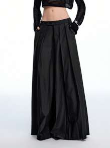 LYSMO 2025 New Arrival Spring-Summer Gender-Neutral Asymmetric Back Panel Ultra Wide-Leg Loose Pleated Suit Pants, Fashion-Forward, Perfect For Office And Casual Wear.