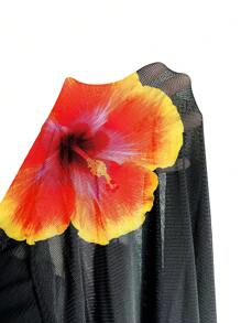 Swim Oasis 女士三件套泳衣套装：细肩带三角形上衣、系带侧三角形下装和罩衫长裙，夏日度假休闲风格 - 彩色 - 查看 5