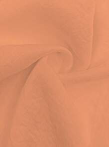 INAWLY 女式纯色荷叶边下摆吊带裙 - 橘色 - 查看 4