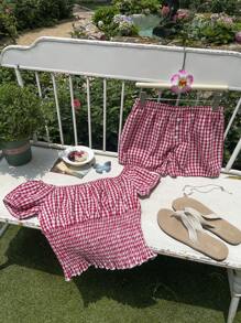 SHEIN EZwear Women Two Pieces Outfits For Daily Wear - Multicolor - View 6