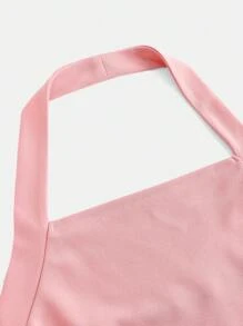 Girlism Teen Girls Pink Knitted Spaghetti Strap Snug Fit Gathered Waist A-Line Valentine Dress For Party And Casual Wear