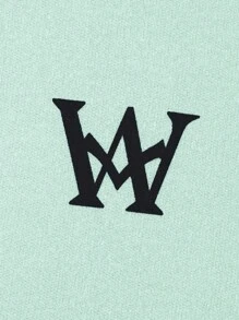 Manfinity Homme 男士字母印花短袖T恤短裤套装男夏季衣服男士T恤套装男士夏季男士两件套短裤套装 - 薄荷藍 - 查看 6