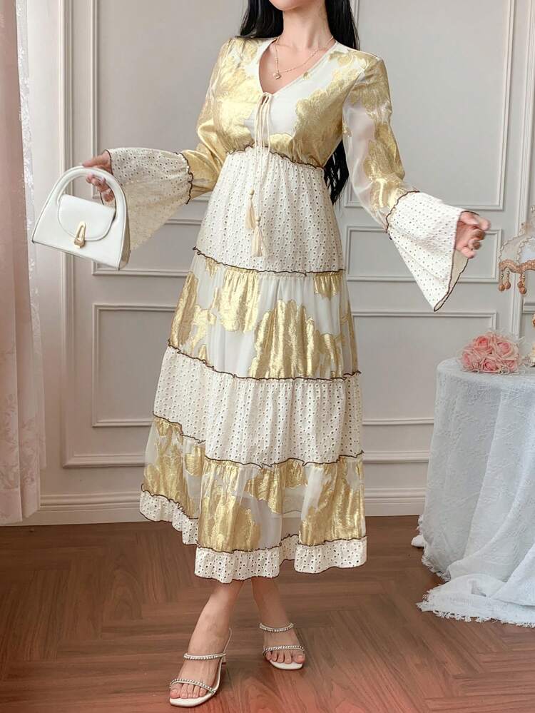 Women Long Sleeve Dress, Fashionable For Fall Maxi Dress