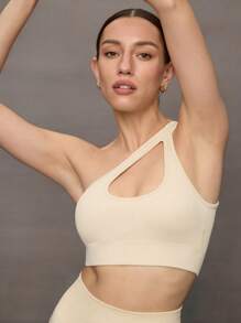 Activina Conjunto deportivo de mujer con un hombro y corte delantero - Beis - Ver 6