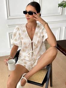 SHEIN Frenchy 女士日常两件套服装 - 彩色 - 查看 7