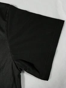 INAWLY Plus Size Women's Casual Bow Print Short Sleeve T-Shirt, Crew Neck