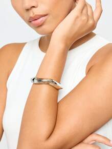 AiiRZ Pulseras de cadena para mujer - Plateado - Ver 4