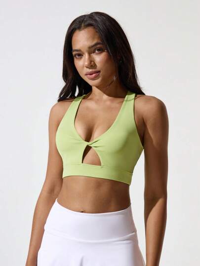 Hanevo Top de tirantes para yoga de mujer, de unicolor, elegante, adecuado para el verano