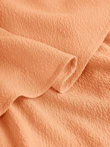 SHEIN Girlism Teen Girls' Solid Color Ruched Double Layer Ruffle Hem Casual Camisole Dress