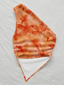 Soleia Áo thun in họa tiết hoa nhiệt đới nhuộm loang cổ điển cỡ lớn dành cho nữ, phù hợp cho mùa hè - Nhiều màu - Xem 5