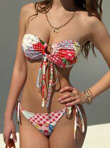 Aloruh 女士日常两件套服装 - 粉色 - 查看 2