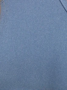 Nöista Conjunto de bikini de mujer con parte superior de tirantes nudoso y Bottom dividida de unicolor - Azul - Ver 12