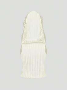 ROMWE Grunge Punk Spring/Summer Y2K Apocalyptic Scoop Neck Knit Sweater, Versatile - Apricot - View 4