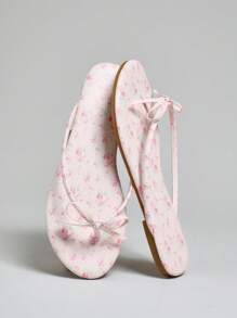 SHUZIA 女士时尚百搭花卉平底一脚蹬凉鞋 - 彩色 - 查看 2