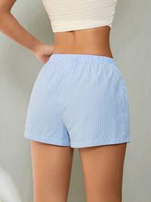 SHEIN PETITE Women's Casual 3pcs/Set Summer Casual Versatile Fashionable Multicolor Woven Shorts ,Spring / Summer,For Dailywear - Multicolor - View 6