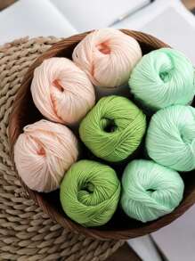 6 pièces/set (même couleur) Fil à tricoter en mélange de soie de luxe, doux. Convient pour les pulls et les écharpes. Fibres premium pour le crochet et l'artisanat. Fil en fibre de lait pour les pulls, les écharpes et les DIYs (6 pièces = 300 g)