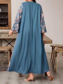 Al Najma Vestito casual semplice a maniche lunghe, adatto per l''estate, disponibile in taglie comode