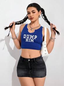 SHEIN PETITE 女式口袋紧身休闲牛仔裙 - 黑色 - 查看 3