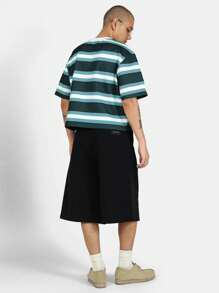 SUMWON 条纹短袖短款上衣，宽松剪裁，轻盈休闲街头风，舒适合身，夏季春季日常穿着