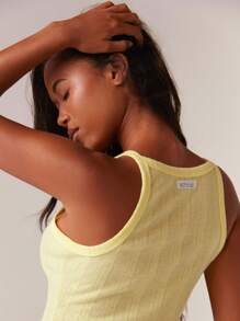 Athîral Women's Butter Yellow Jersey 2pcs Pajama Lounge Set - Yellow - View 2