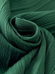 SHEIN 2pcs/Set Girls Floral Full Print T-Shirt And High Waist Textured Wide Leg Pants Set - Green - View 6