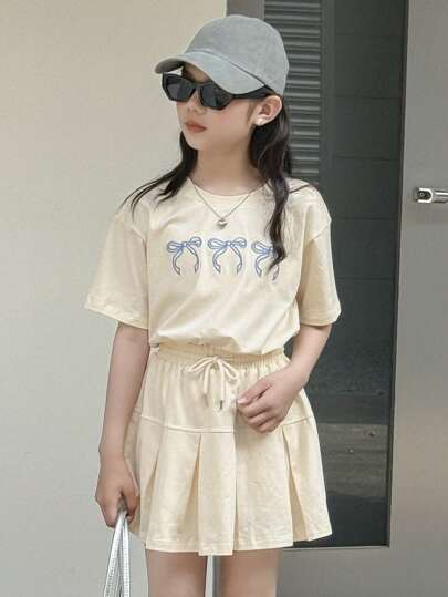 Dazy Kids 青少年女孩秋季服装 T 恤套装，返校服装