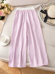Tween Girl Striped Pants, Spring/Summer, Sibling/Matching (Sold Separately) - Pink - View 2