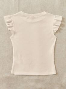Soleia Set de 2 camisetas de manga corta y cuello redondo de punto acanalado, con ajuste ceñido, bonitas y aptas para el verano