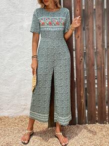 EMERY ROSE 女士短袖时尚夏季连体裤 - 彩色 - 查看 3